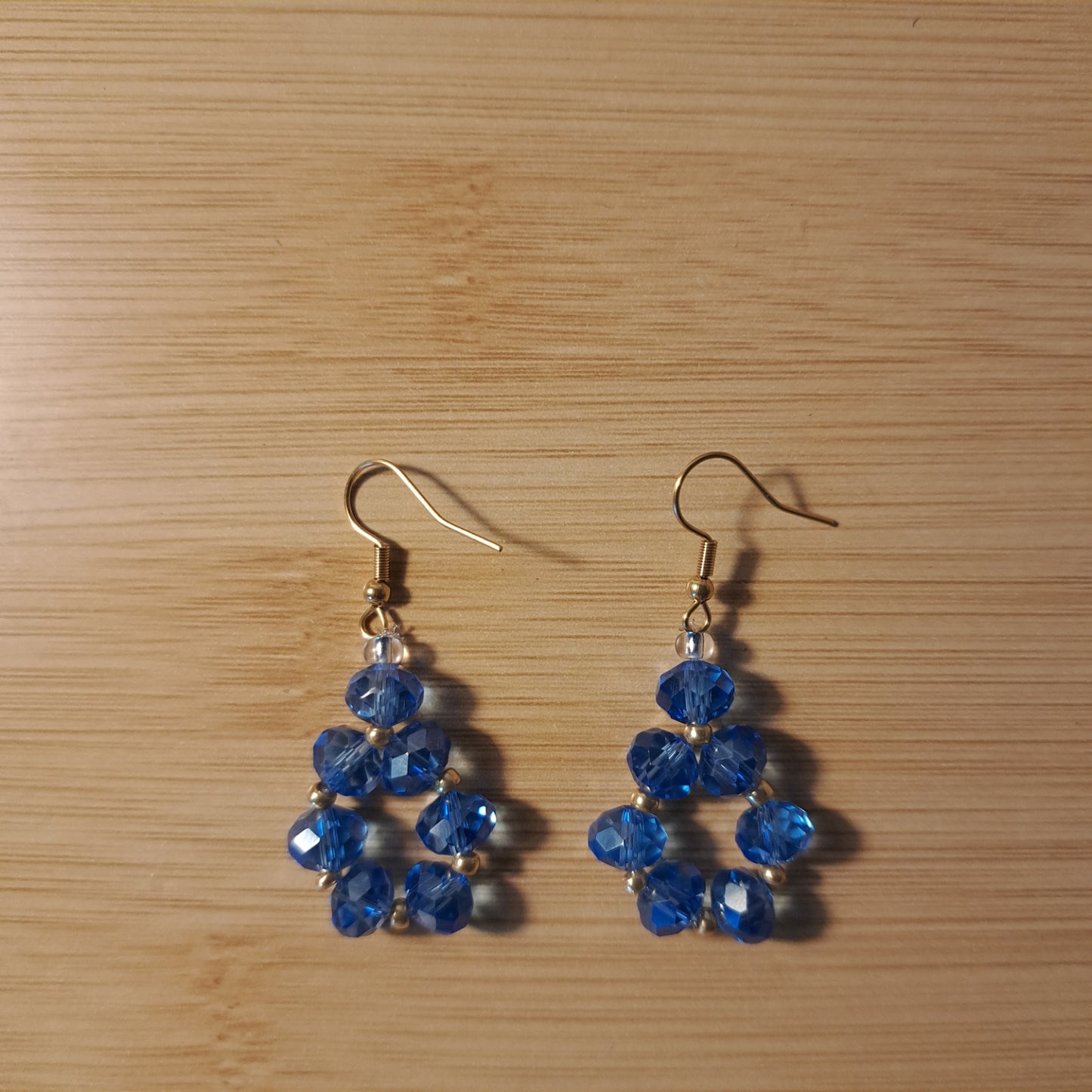 Boucles d'oreilles petals -bleues